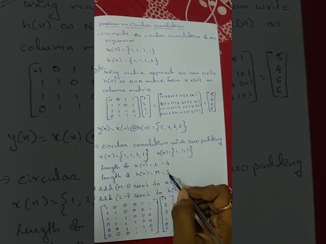 CIRCULAR CONVOLUTION WITH ZERO PADDING PROBLEM