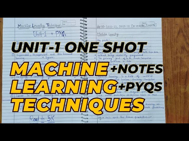 Machine learning Techniques Aktu | Unit-1 | MLT aktu | MLT PYQs | Aktu Exams | MLT