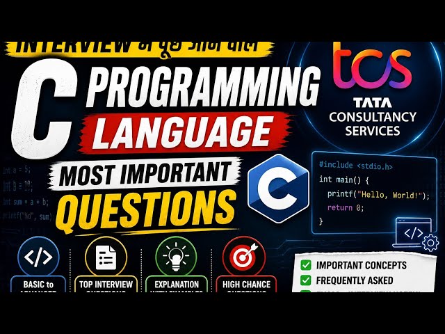 C programming interview questions | Important questions in c | C programming 