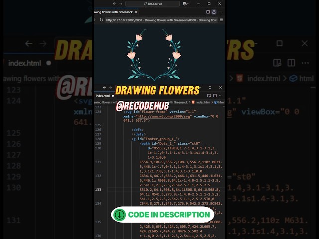 Animate Flowers Like a Pro with Greensock in 1.5 Minutes! 🎨 | Recodezone0008