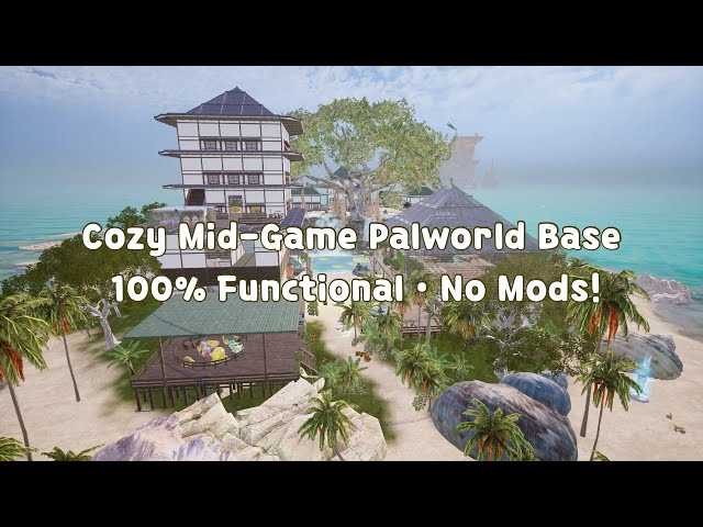 Cozy mid-game PALWORLD base tour on Sunlit Isle 