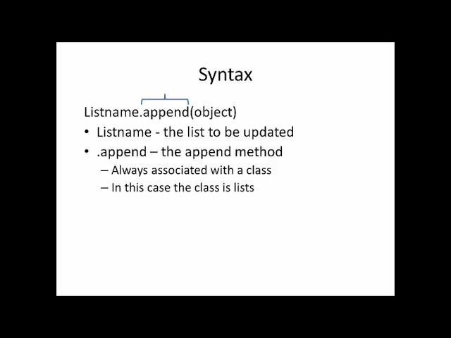 Python Append Method