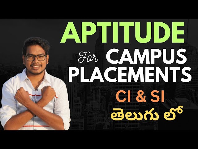 Simple Interest and Compound Interest in Telugu | Aptitude for Software Jobs