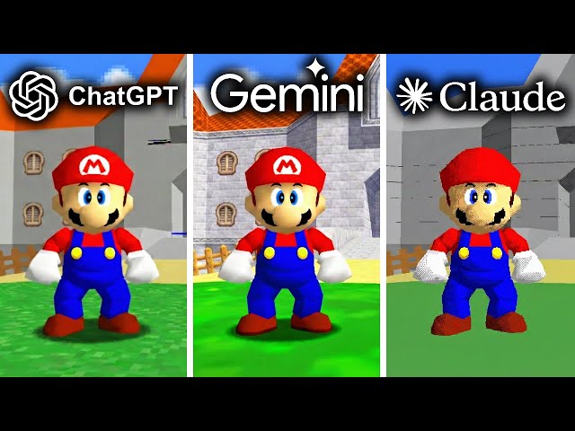 ChatGPT vs Gemini vs Claude Make Mario 64 From Scratch