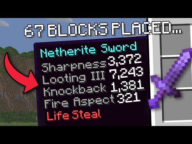Minecraft But Building Enchants Your Inventory...