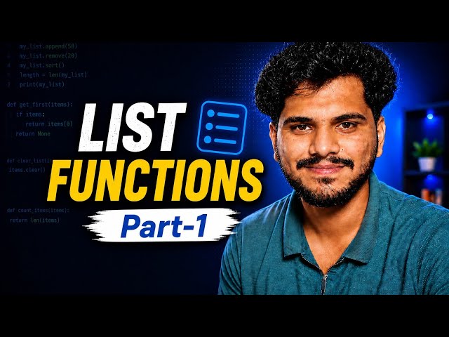 List Functions | Part 1|  L36 | Python Tutorial | in Telugu  | DecodewitSK
