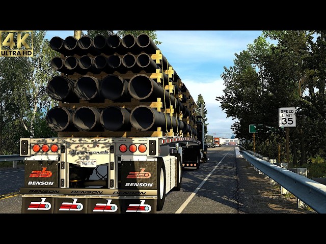 ATS 1.57 Mods : Time Attack MHAPro Map Journey with Haterbilt and Benson Iron Pipes