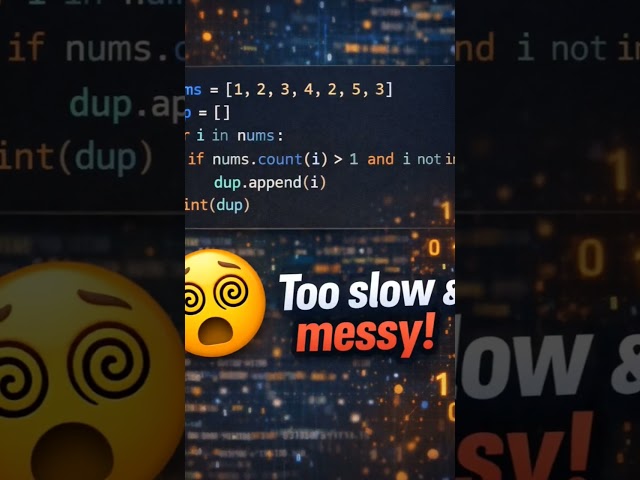 🎯 Topic: “This Line Finds Duplicates Instantly”