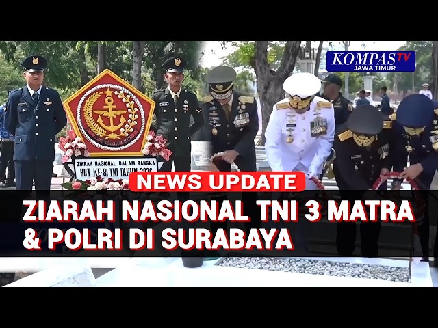 TNI 3 Branches and the National Police Hold a National Pilgrimage at the 10 November Heroes Cemet...