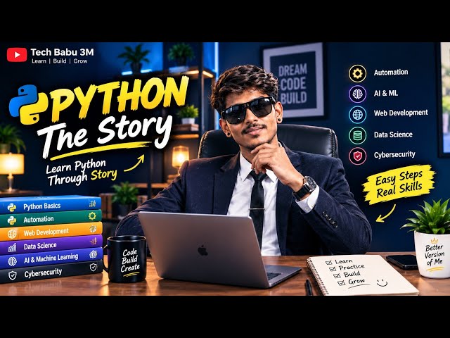 Python The Story  | Learn Python Easily Through a Story | Beginner to Real-World Skills |