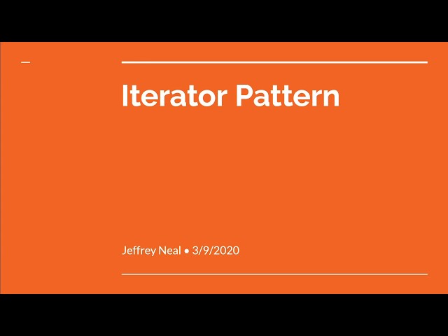 Iterator Pattern