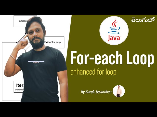 [Loops in  Java]: For-each Loop in Java in Telugu | Enhanced For Loop in Telugu