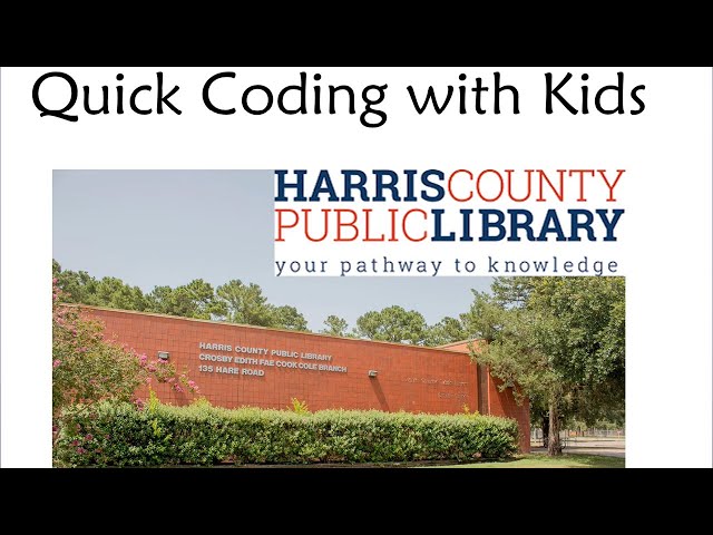 HCPL Tech Talk: Quick Coding with Kids Ep 1