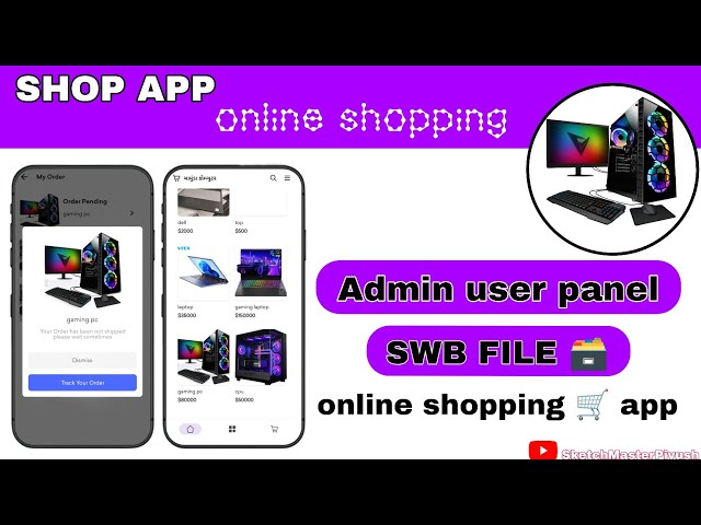 Online Shopping App | Admin User Panel | Sketchware | SWB File
