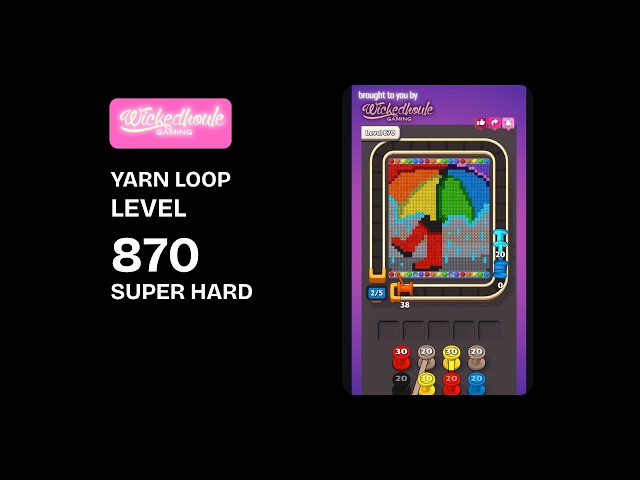 Yarn Loop Level 870 Super Hard Walkthrough | Easy Solution