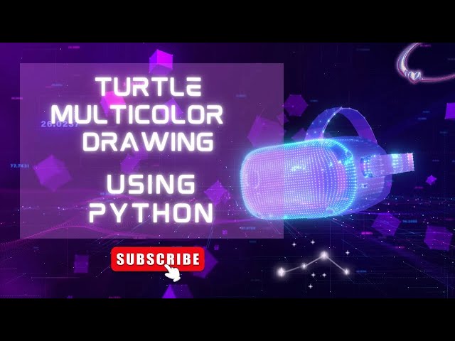 Python Turtle drawing multicolor multiple shapes