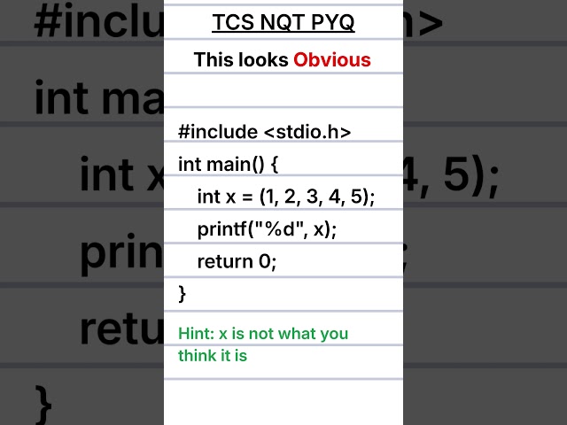 PYQ Coding 26 | TCS NQT asked exactly this — did you get it?