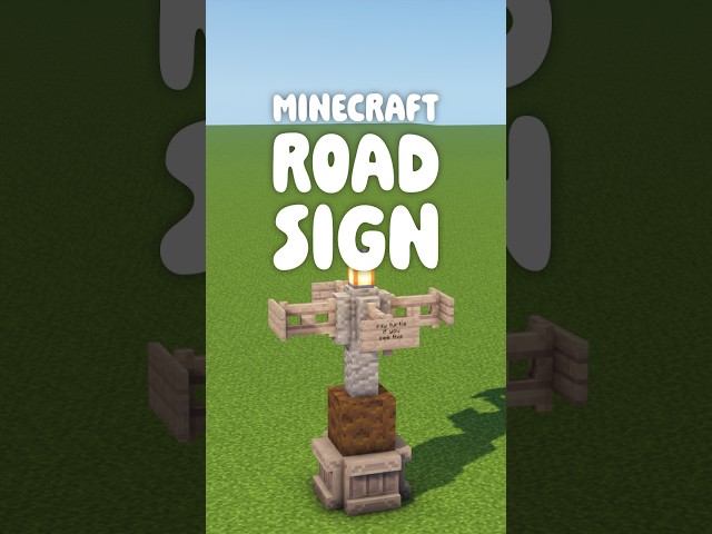 MINECRAFT ROAD SIGN  #minecraft