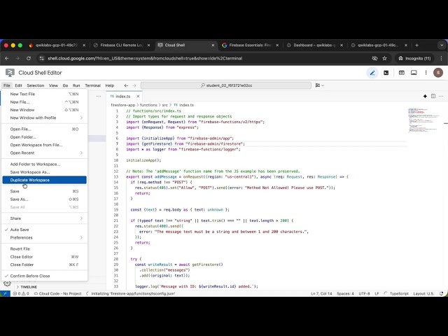 Firebase Essentials: Firestore Database Write with TypeScript