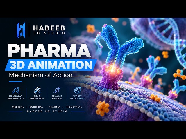 Pharma Mechanism of Action (MOA) Animation | Medical 3D Visualization | Habeeb 3D Studio