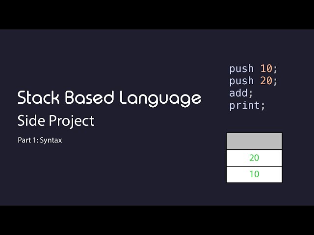 Stack Based Language | Side Project | C++
