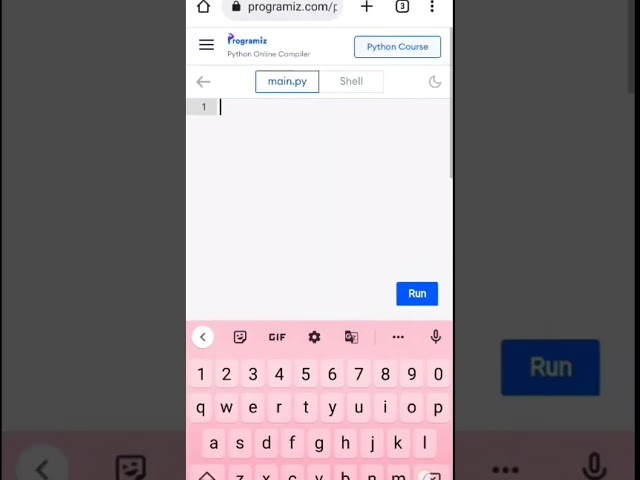 Python code || python online compiler #python #shorts #education