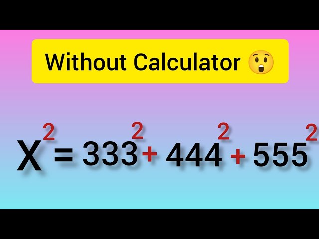 How to solve math problems quickly| Math Olympiad problem