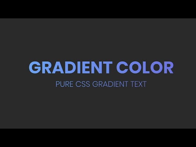 Pure CSS Gradient Text Color | CSS Tutorial for Beginners