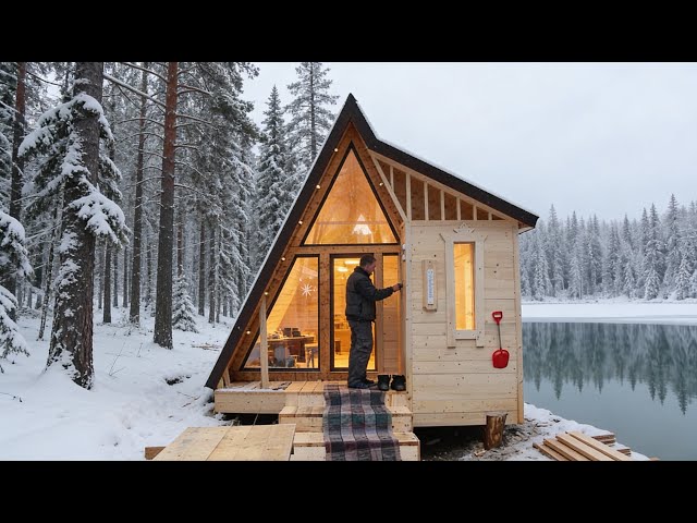 I Spent 50 Days Building a Cabin in Snowy Isolation