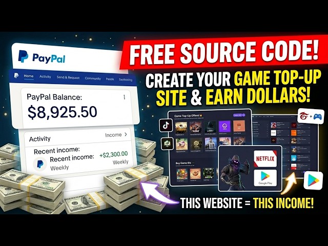 Free Game Top Up Website Source Code | Build a Digital Gaming Store Easily 2026