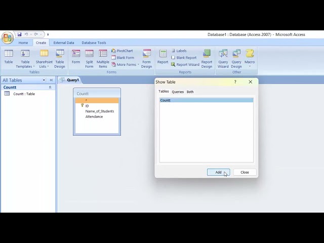 How to use aggregate function count to count the attendance in Ms Access@COMPUTEREXCELSOLUTION
