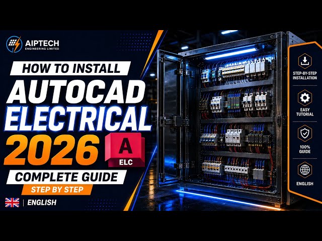 AutoCAD Electrical 2026 Installation Guide 🔥 | Complete Setup Tutorial for Beginners @AIPTECH 