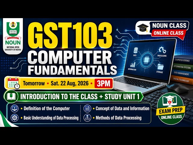GST103 - COMPUTER FUNDAMENTALS