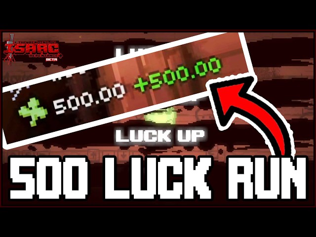 I gave myself 500 LUCK in Isaac...and this happened!