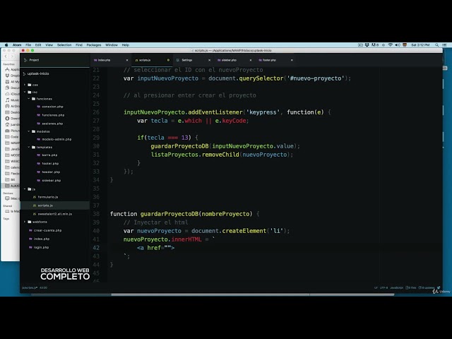 18  Imprimiendo los Proyectos creados en el HTML