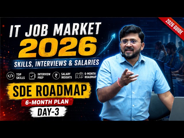 IT Job Market 2026: Skills, Interviews, Salaries & 6-Month SDE Roadmap | Day-3