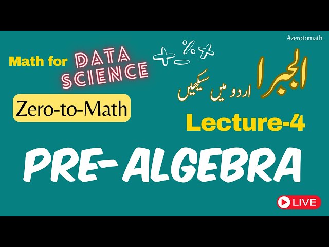 Pre-algebra for Data Science (2/2) | Zero-to-Math series #zerotomath
