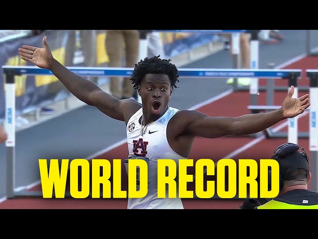 WORLD RECORD: Ja'Kobe Tharp breaks 110m hurdles record at 2026 outdoor track and field championships