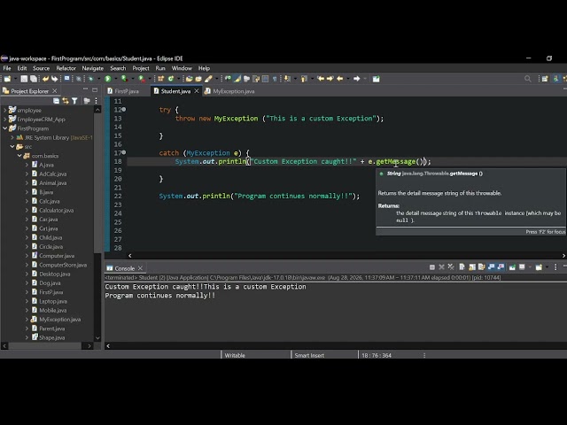 # 67 _ Custom Exceptions in Java | Create Your Own Exception Classes