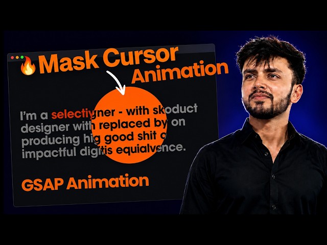 Build an INSANE Mask Cursor Animation with GSAP | HTML CSS JavaScript | GSAP Tutorial