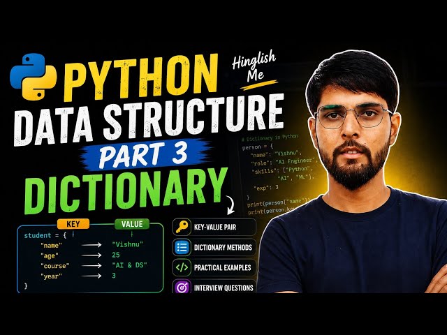 Learn Python Dictionary in One Video | Data Structure Part 2 | Beginner to Pro