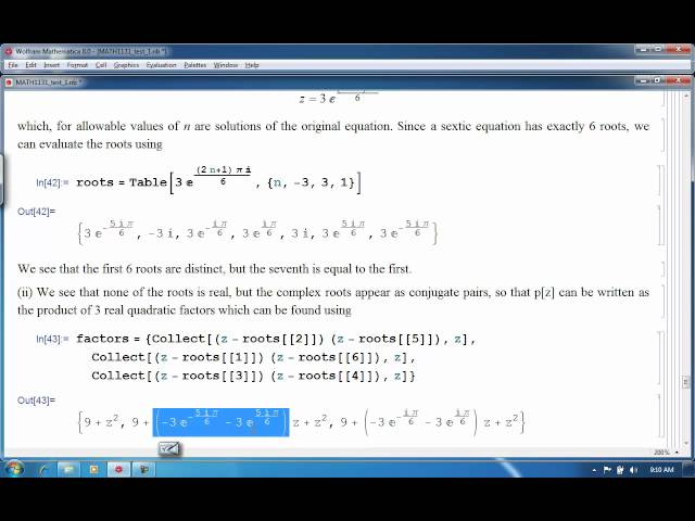 Solutions to the MATH1131 test problems I