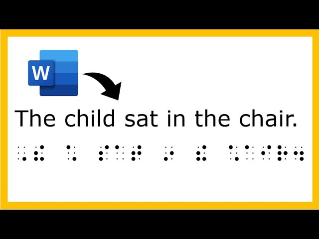 How to write braille using Microsoft Word