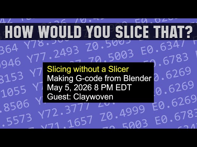 How Would You Slice That? - G-Code from Blender with Claywoven