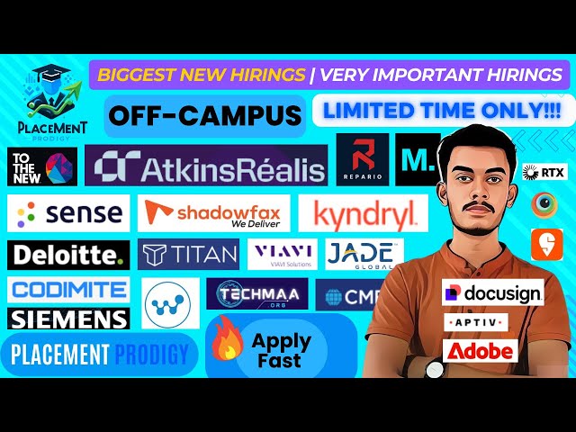 Biggest New Hirings | Swiggy, Siemens, RTX, Deloitte, Sense, Titan | 2020 to 2024 All Batches | Jobs