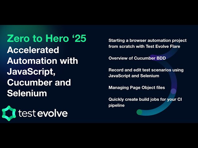 Zero to Hero ‘25 - Accelerated Automation with JavaScript, Cucumber and Selenium