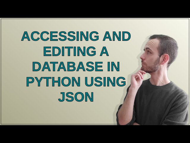 Codereview: Accessing and editing a database in python using JSON