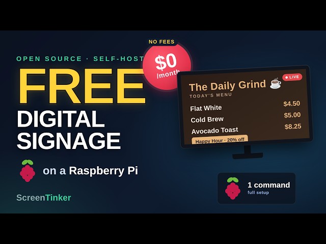 Free Digital Signage on a Raspberry Pi — Open Source, No Monthly Fees