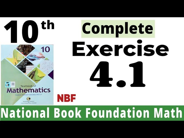 Class 10 Maths Chapter 4 Exercise 4.1 NBF | Ex 4.1 Class 10 | 4.1 Maths Class 10 | Fazal Academy