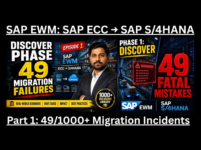 SAP EWM (Part 1): 49/1000+ SAP ECC to SAP S/4HANA Migration 'Discover Phase' Migration Incidents !!